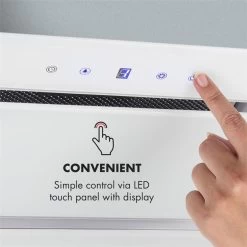 Hektor Dunstabzugshaube Einbau 52cm Abluft: 530 M³/h LED Touch Glas -Küchengeräte Geschäft 10032862 uk 0004 logo Klarstein Hektor Dunstabzugshaube Einbau weiss