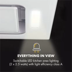 Hektor Dunstabzugshaube Einbau 52cm Abluft: 530 M³/h LED Touch Glas -Küchengeräte Geschäft 10032862 uk 0006 logo Klarstein Hektor Dunstabzugshaube Einbau weiss