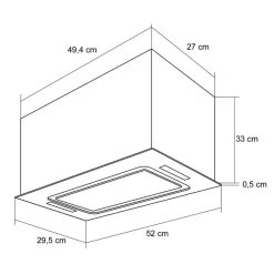 Hektor Dunstabzugshaube Einbau 52cm Abluft: 530 M³/h LED Touch Glas -Küchengeräte Geschäft 10032862 yy 0008 logo Klarstein Hektor Dunstabzugshaube Einbau weiss
