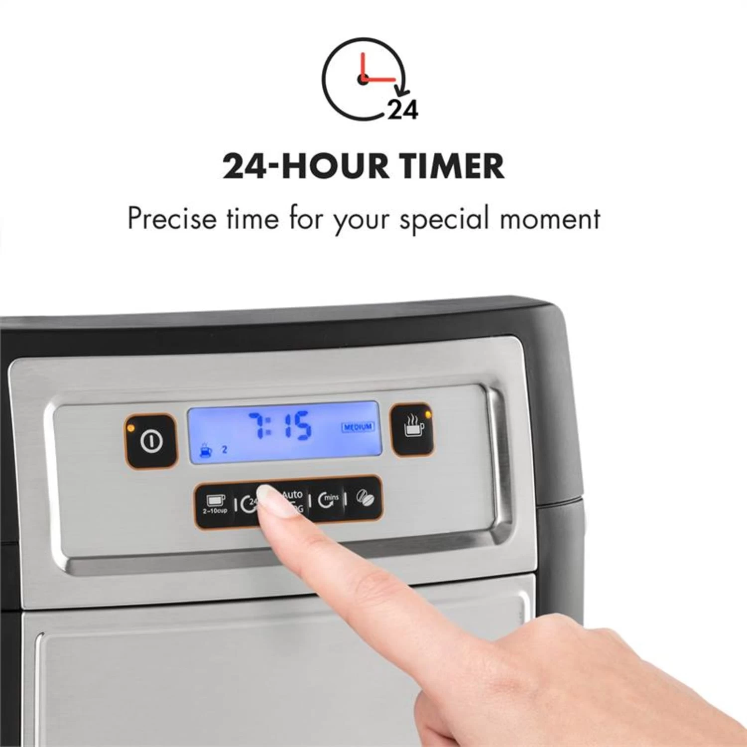 Aromatica II Kaffeemaschine, Mahlwerk, 1,25 L, Silber 6 Aromatica II Kaffeemaschine, Mahlwerk, 1,25 L, Silber – Bild 4