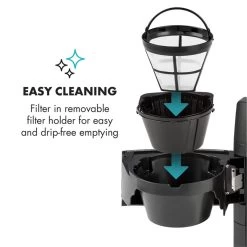 Aromatica II Kaffeemaschine, Mahlwerk, 1,25 L, Silber 17 Aromatica II Kaffeemaschine, Mahlwerk, 1,25 L, Silber -Küchengeräte Geschäft 10032872 yy 0007 logo Klarstein Aromatica II Kaffeemaschine silber