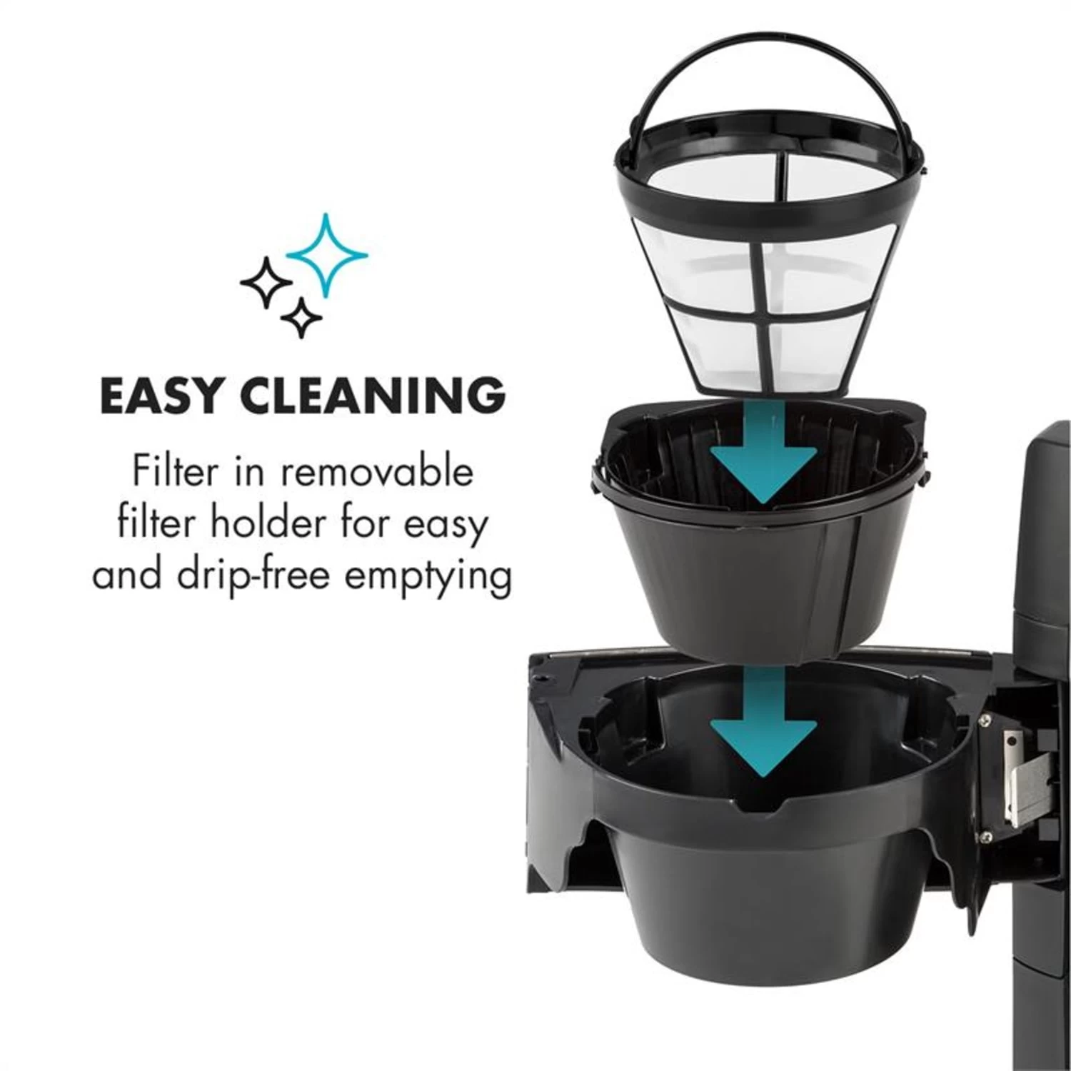 Aromatica II Kaffeemaschine, Mahlwerk, 1,25 L, Silber 8 Aromatica II Kaffeemaschine, Mahlwerk, 1,25 L, Silber – Bild 6