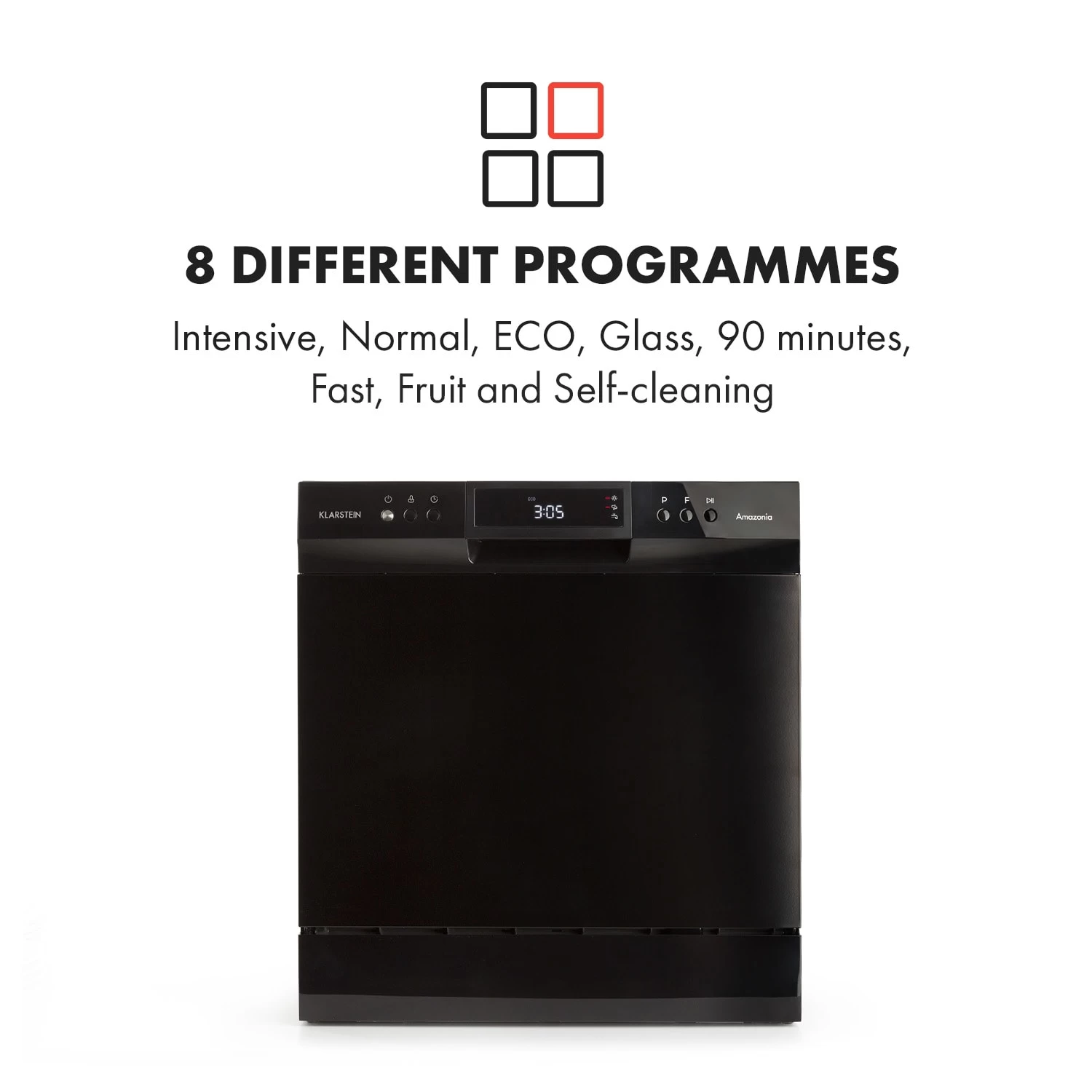 Amazonia 8 Neo Tischgeschirrspüler 8 Programme LED-Display 5 Amazonia 8 Neo Tischgeschirrspüler 8 Programme LED-Display – Bild 3