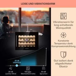 Vinsider 24 Built-In Uno Onyx Einbau-Weinkühlschrank 24 Flaschen 57 L -Küchengeräte Geschäft 10032965 de 0004 usp