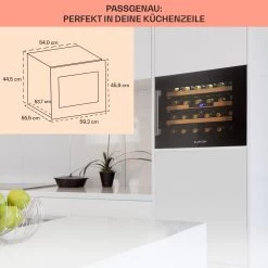 Vinsider 24 Built-In Uno Onyx Einbau-Weinkühlschrank 24 Flaschen 57 L -Küchengeräte Geschäft 10032965 de 0005 usp