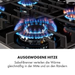 Ignito 4 Zonen Gaskochfeld 4-flammig Sabaf-Brenner Glaskeramik Schwarz 13 Ignito 4 Zonen Gaskochfeld 4-flammig Sabaf-Brenner Glaskeramik Schwarz -Küchengeräte Geschäft 10033132 de 0003 logo