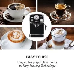 Espressionata Gusto Espressomaschine 1100W 15 Bar Druck Schwarz -Küchengeräte Geschäft 10033209 yy 0004 logo Klarstein Espressionata Gusto Espressomaschine