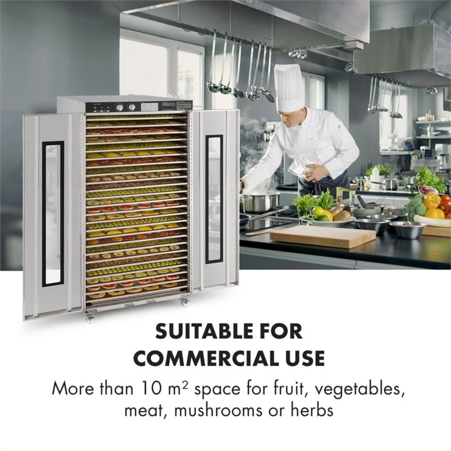 Master Jerky 24 Dörrautomat 5850W 40-90 °C 15h-Timer Edelstahl Silber 4 Master Jerky 24 Dörrautomat 5850W 40-90 °C 15h-Timer Edelstahl Silber – Bild 2