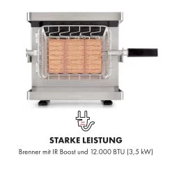 Crossfire Vertikaler Gasgrill 800°C Infrarot-Brenner 12.000 BTU Silber -Küchengeräte Geschäft 10033288 de 0003 logo