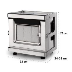 Crossfire Vertikaler Gasgrill 800°C Infrarot-Brenner 12.000 BTU Silber -Küchengeräte Geschäft 10033288 yy 0011 logo Klarstein Crossfire Vertikaler Gasgrill silber reedit