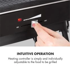 Porterhouse Elektrogrill 2200W Antihaft-Grillfläche Schwarz -Küchengeräte Geschäft 10033322 yy 0007 logo Klarstein Porterhouse Elektrogrill 2200W schwarz