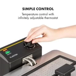 Family Fry Fritteuse 3000W Oil Drain Technology Edelstahl Silber -Küchengeräte Geschäft 10033342 yy 0004 logo Klarstein Family Fry Fritteuse 3000W silber