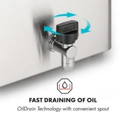 Family Fry Fritteuse 3000W Oil Drain Technology Edelstahl Silber -Küchengeräte Geschäft 10033342 yy 0005 logo Klarstein Family Fry Fritteuse 3000W silber