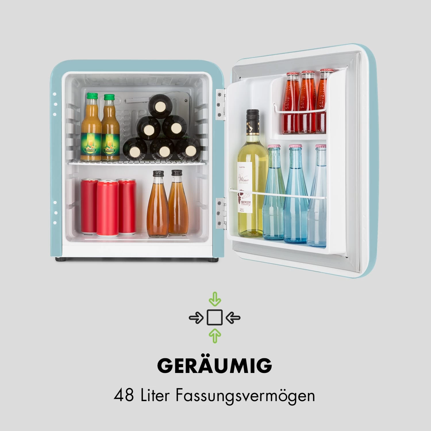 Audrey Mini Retro-Kühlschrank 48l 2 Ebenen 9 Audrey Mini Retro-Kühlschrank 48l 2 Ebenen – Bild 7