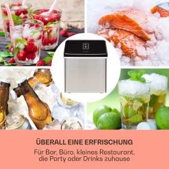 Clearcube Eiswürfelmaschine Klareis 13kg/24h Edelstahl Schwarz -Küchengeräte Geschäft 10033350 de 0003 usp