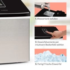 Clearcube Eiswürfelmaschine Klareis 13kg/24h Edelstahl Schwarz -Küchengeräte Geschäft 10033350 de 0004 usp