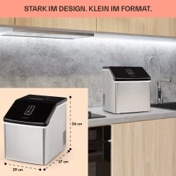 Clearcube Eiswürfelmaschine Klareis 13kg/24h Edelstahl Schwarz -Küchengeräte Geschäft 10033350 de 0006 usp