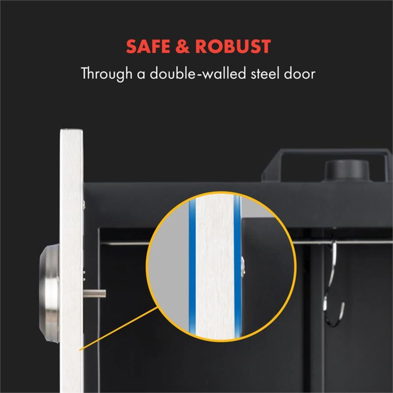 Flintstone Steel Räucherofen 1600 W Integriertes Thermometer Edelstahl 4 Flintstone Steel Räucherofen 1600 W Integriertes Thermometer Edelstahl – Bild 2