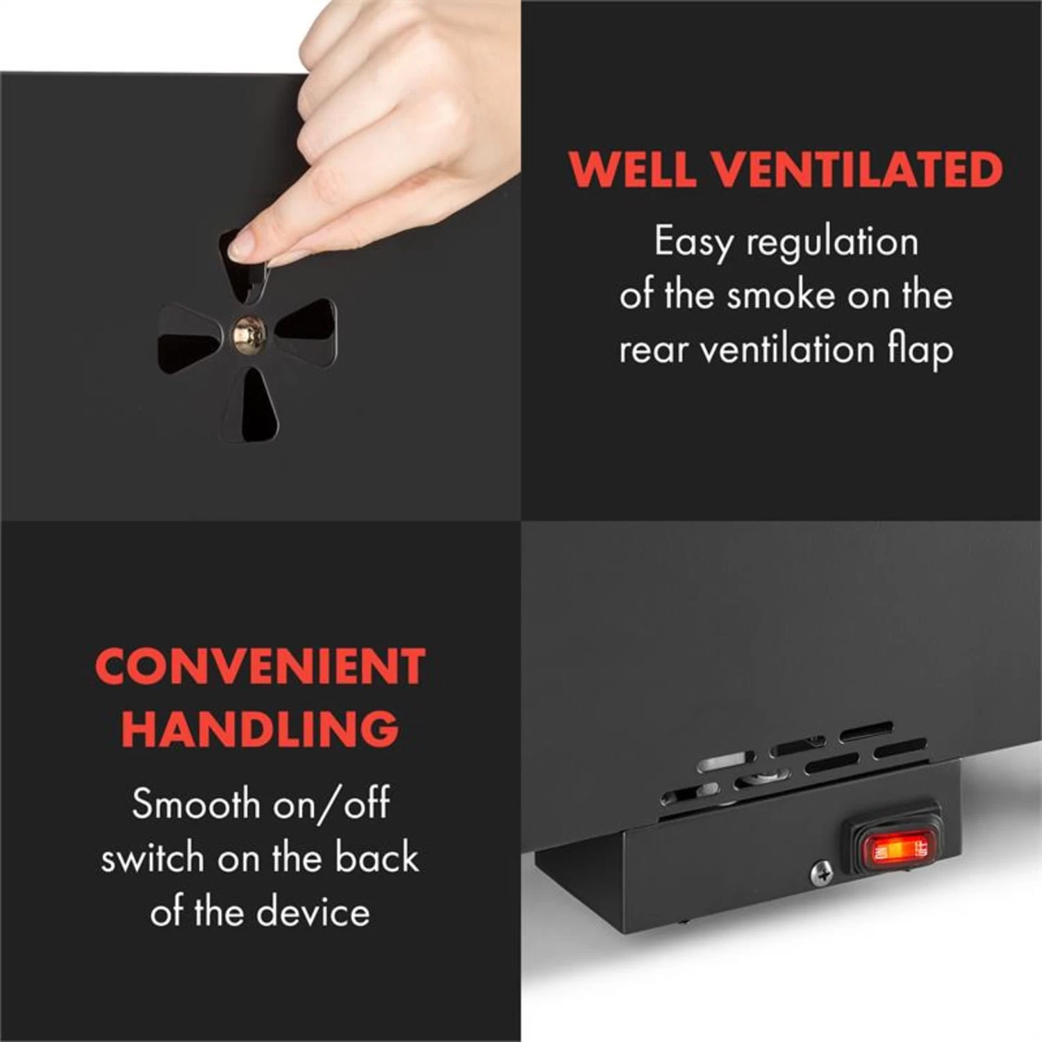 Flintstone Steel Räucherofen 1600 W Integriertes Thermometer Edelstahl 9 Flintstone Steel Räucherofen 1600 W Integriertes Thermometer Edelstahl – Bild 7