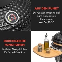 Queensize Kamado Grill Thermometer Abnehmbare Seitenteile Schwarz 17 Queensize Kamado Grill Thermometer Abnehmbare Seitenteile Schwarz -Küchengeräte Geschäft 10033377 de 0006 logo