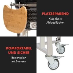 Queensize Kamado Grill Thermometer Abnehmbare Seitenteile Schwarz 18 Queensize Kamado Grill Thermometer Abnehmbare Seitenteile Schwarz -Küchengeräte Geschäft 10033377 de 0007 logo