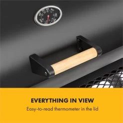 Beef Brisket Smoker Grill Holzkohlegrill/Smoker Edelstahl-Grill Mobil -Küchengeräte Geschäft 10033460 yy 0008 logo Klarstein Beef Brisket Smoker Grill schwarz