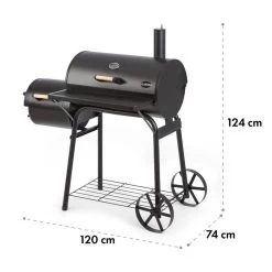 Beef Brisket Smoker Grill Holzkohlegrill/Smoker Edelstahl-Grill Mobil -Küchengeräte Geschäft 10033460 yy 0009 logo Klarstein Beef Brisket Smoker Grill schwarz