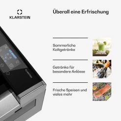 Eiszeit Eiswürfelmaschine Edelstahl 3 Eiswürfelgrößen Silber -Küchengeräte Geschäft 10033478 de 0005 usp