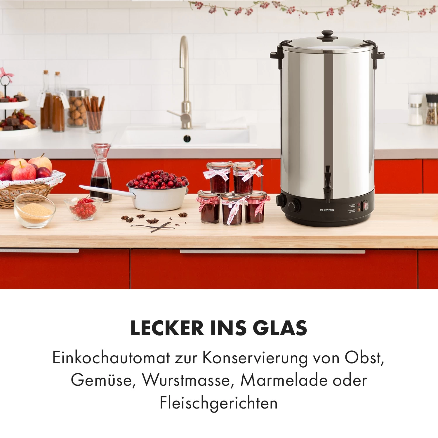 KonfiStar 60 Einkochautomat Getränkespender 2500W 60L 110°C 120min 4 KonfiStar 60 Einkochautomat Getränkespender 2500W 60L 110°C 120min – Bild 2