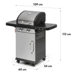 Gazooka 2.0T Gas BBQ Grill 2x3kW Brenner Edelstahl -Küchengeräte Geschäft 10033532 yy 0011 logo Klarstein Gazooka 2 0T Gas BBQ Grill 2 Brenner