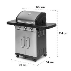 Gazooka 3.0T BBQ Grill 3x3kW Brenner 4 Rollen Edelstahl 23 Gazooka 3.0T BBQ Grill 3x3kW Brenner 4 Rollen Edelstahl -Küchengeräte Geschäft 10033533 yy 0011 logo Klarstein Gazooka 30T BBQ Grill 3 Brenner