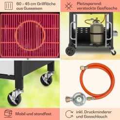 Tomahawk 3.1 S Gasgrill 3x3,6kW Brenner+2,7 KW 60x45cm Grill Edelstahl -Küchengeräte Geschäft 10033567 de 0005 usp