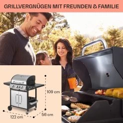 Tomahawk 3.1 S Gasgrill 3x3,6kW Brenner+2,7 KW 60x45cm Grill Edelstahl -Küchengeräte Geschäft 10033567 de 0006 usp