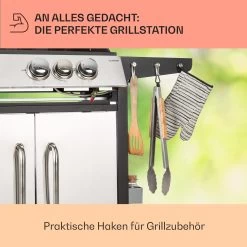 Tomahawk 3.1 S Gasgrill 3x3,6kW Brenner+2,7 KW 60x45cm Grill Edelstahl -Küchengeräte Geschäft 10033567 de 0007 usp