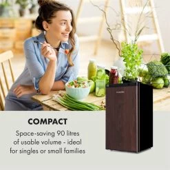 Feldberg Kühlschrank A+ 90 Liter MirageCool Concept Holzdesign Schwarz -Küchengeräte Geschäft 10033594 uk 0006 logo Klarstein Feldberg Kuehlschrank Holzdesign schwarz