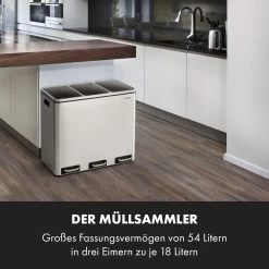 Grandmaster Trash Treteimer 54l / 3x18L Geräuschlos PP Edelstahl -Küchengeräte Geschäft 10033726 de 0002 logo