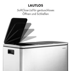 Grandmaster Trash Treteimer 54l / 3x18L Geräuschlos PP Edelstahl -Küchengeräte Geschäft 10033726 de 0003 logo