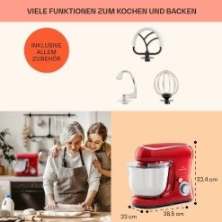 Bella Pico 2G Küchenmaschine 1300W 1,7PS 6 Stufen 5 Liter 13 Bella Pico 2G Küchenmaschine 1300W 1,7PS 6 Stufen 5 Liter -Küchengeräte Geschäft 10033801 de 0005 usp
