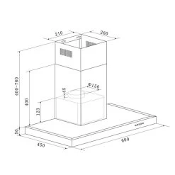 Darya Dunstabzugshaube 60cm 310 M³/h Edelstahl Silber -Küchengeräte Geschäft 10033820 yy 0011 logo Klarstein Darya Dunstabzugshaube 60cm