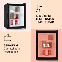 Brooklyn 42 Mini-Kühlschrank Glastür LED Ablage 13 Brooklyn 42 Mini-Kühlschrank Glastür LED Ablage -Küchengeräte Geschäft 10033821 de 0004 usp