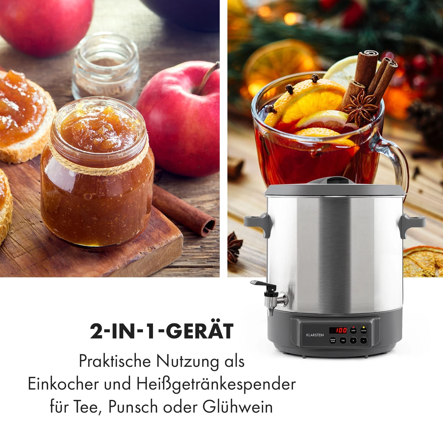 Lady Marmalade Einkochautomat Getränkespender 27L 100°C 12h Edelstahl 5 Lady Marmalade Einkochautomat Getränkespender 27L 100°C 12h Edelstahl – Bild 3