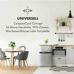 Big Daddy Cool Kühl-Gefrierkombination 61/25 Liter 2 Ebenen Edelstahl 15 Big Daddy Cool Kühl-Gefrierkombination 61/25 Liter 2 Ebenen Edelstahl -Küchengeräte Geschäft 10034005 de 0002 logo