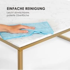 White Pearl II Couchtisch 81,5x35x81,5cm (BxHxT) Marmor Gold / Weiß -Küchengeräte Geschäft 10034017 de 0004 logo