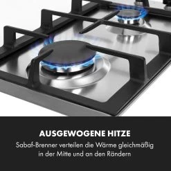 Ignito Domino Gaskochfeld 2-flammig Sabaf-Brenner Edelstahl Silber 13 Ignito Domino Gaskochfeld 2-flammig Sabaf-Brenner Edelstahl Silber -Küchengeräte Geschäft 10034108 de 0003 logo