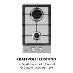 Ignito Domino Gaskochfeld 2-flammig Sabaf-Brenner Edelstahl Silber 16 Ignito Domino Gaskochfeld 2-flammig Sabaf-Brenner Edelstahl Silber -Küchengeräte Geschäft 10034108 de 0006 logo