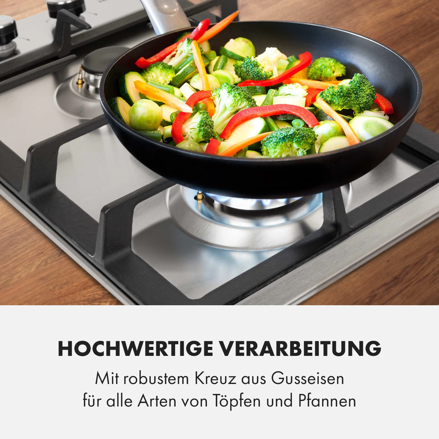 Ignito Domino Gaskochfeld 2-flammig Sabaf-Brenner Edelstahl Silber 9 Ignito Domino Gaskochfeld 2-flammig Sabaf-Brenner Edelstahl Silber – Bild 7