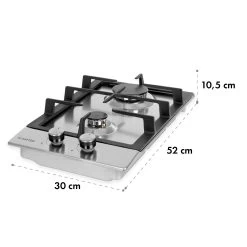 Ignito Domino Gaskochfeld 2-flammig Sabaf-Brenner Edelstahl Silber 19 Ignito Domino Gaskochfeld 2-flammig Sabaf-Brenner Edelstahl Silber -Küchengeräte Geschäft 10034108 yy 0009 logo