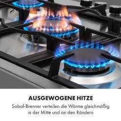 Ignito 5 Zonen Gaskochfeld 5-flammig Sabaf-Brenner Edelstahl Silber 13 Ignito 5 Zonen Gaskochfeld 5-flammig Sabaf-Brenner Edelstahl Silber -Küchengeräte Geschäft 10034111 de 0003 logo