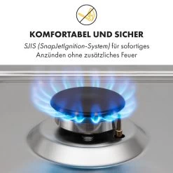 Ignito 5 Zonen Gaskochfeld 5-flammig Sabaf-Brenner Edelstahl Silber 16 Ignito 5 Zonen Gaskochfeld 5-flammig Sabaf-Brenner Edelstahl Silber -Küchengeräte Geschäft 10034111 de 0006 logo
