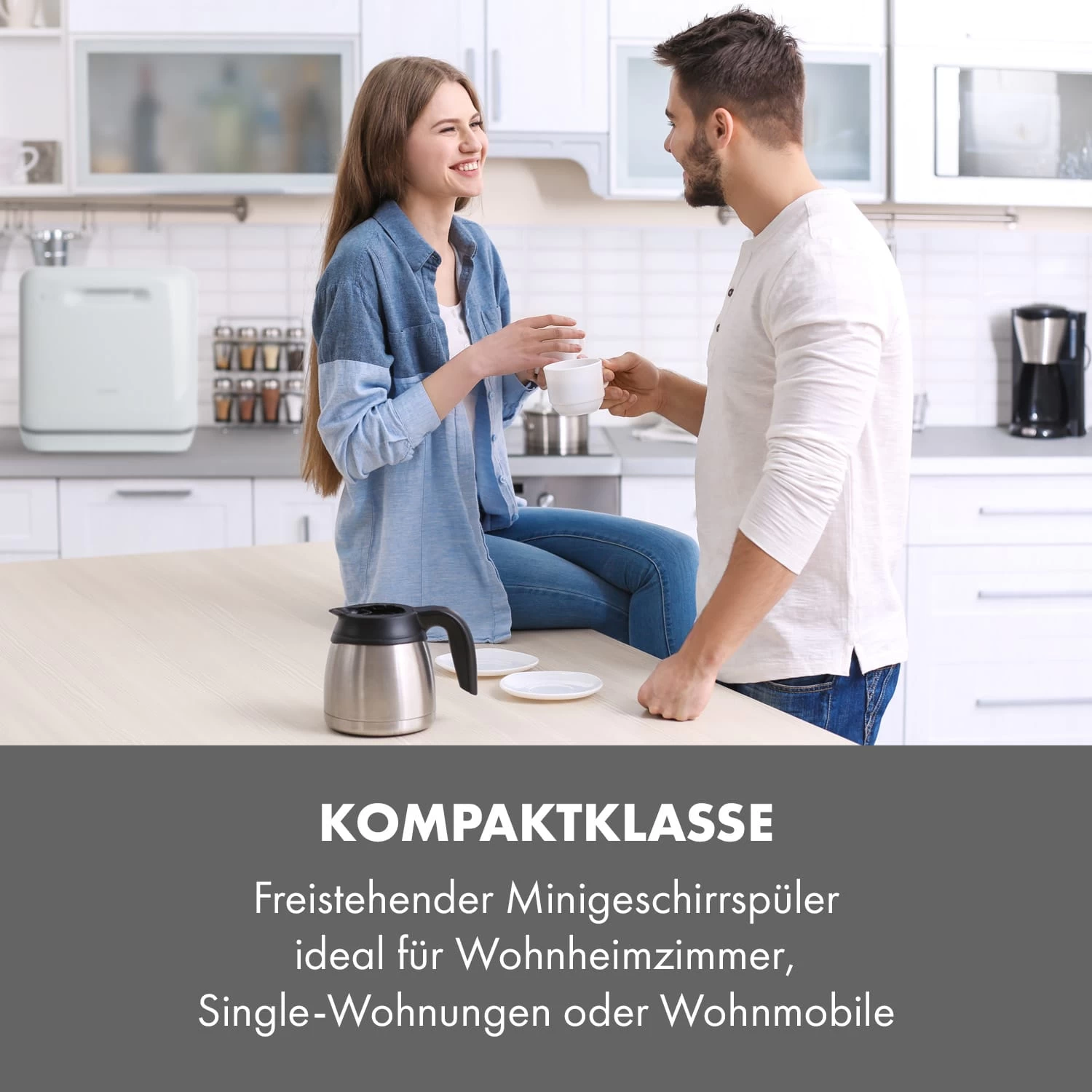 Aquatica Geschirrspüler Freistehend Installationsfrei 2 Gedecke 860W 4 Aquatica Geschirrspüler Freistehend Installationsfrei 2 Gedecke 860W – Bild 2